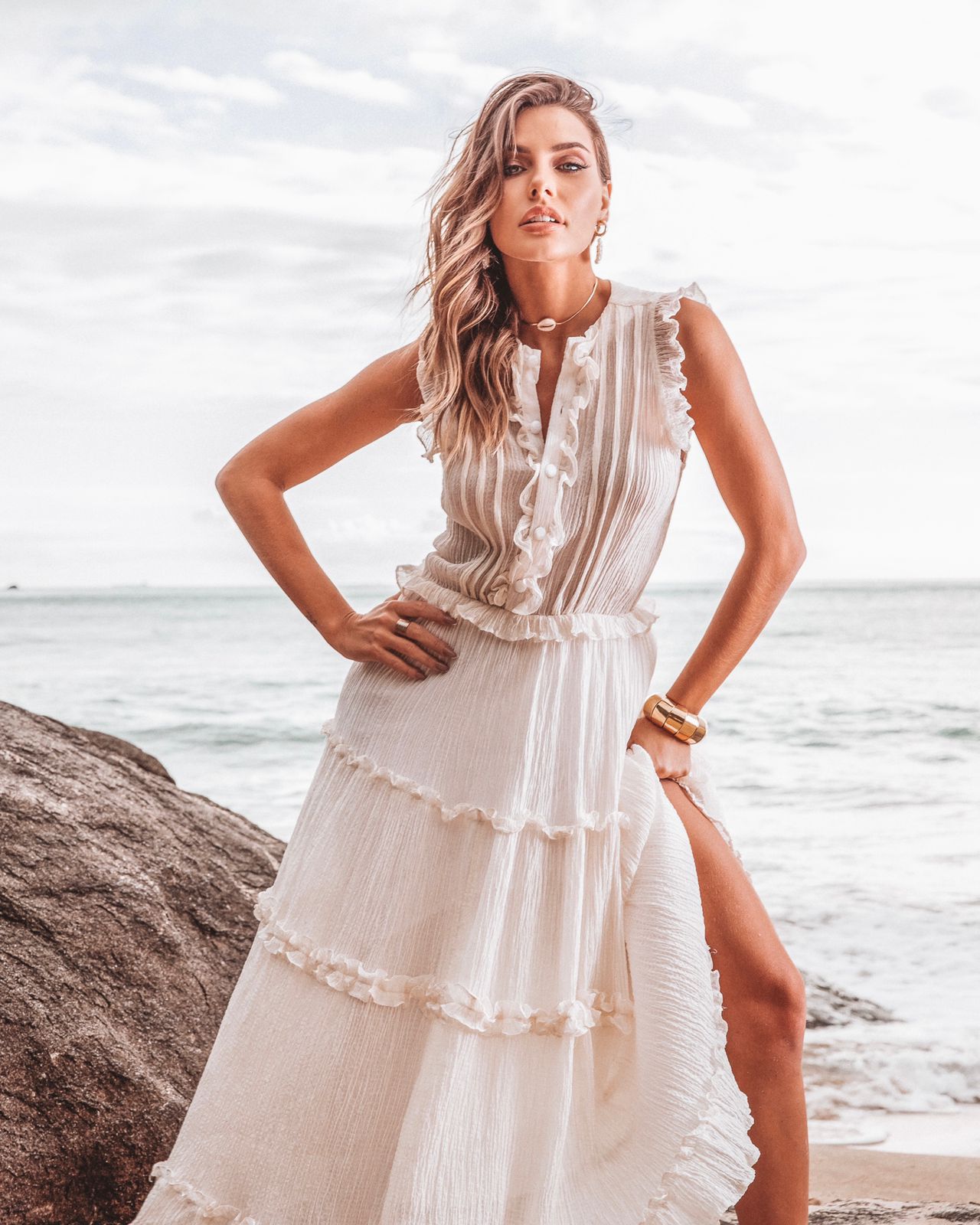 Vestido plissada hotsell