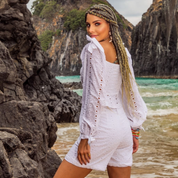 Shorts Botoes Laise Branco