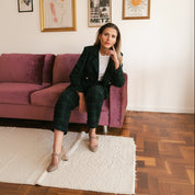 Calça Tartan Azul e Verde