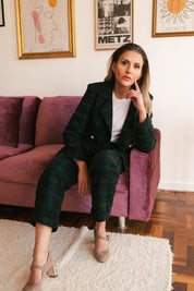 Calça Tartan Azul e Verde