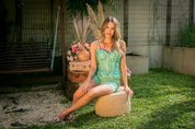 Corselet Verde Água