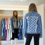 Jaqueta Jeans Cristais e Perolas