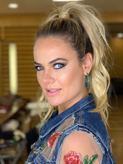 Jaqueta Jeans Flores